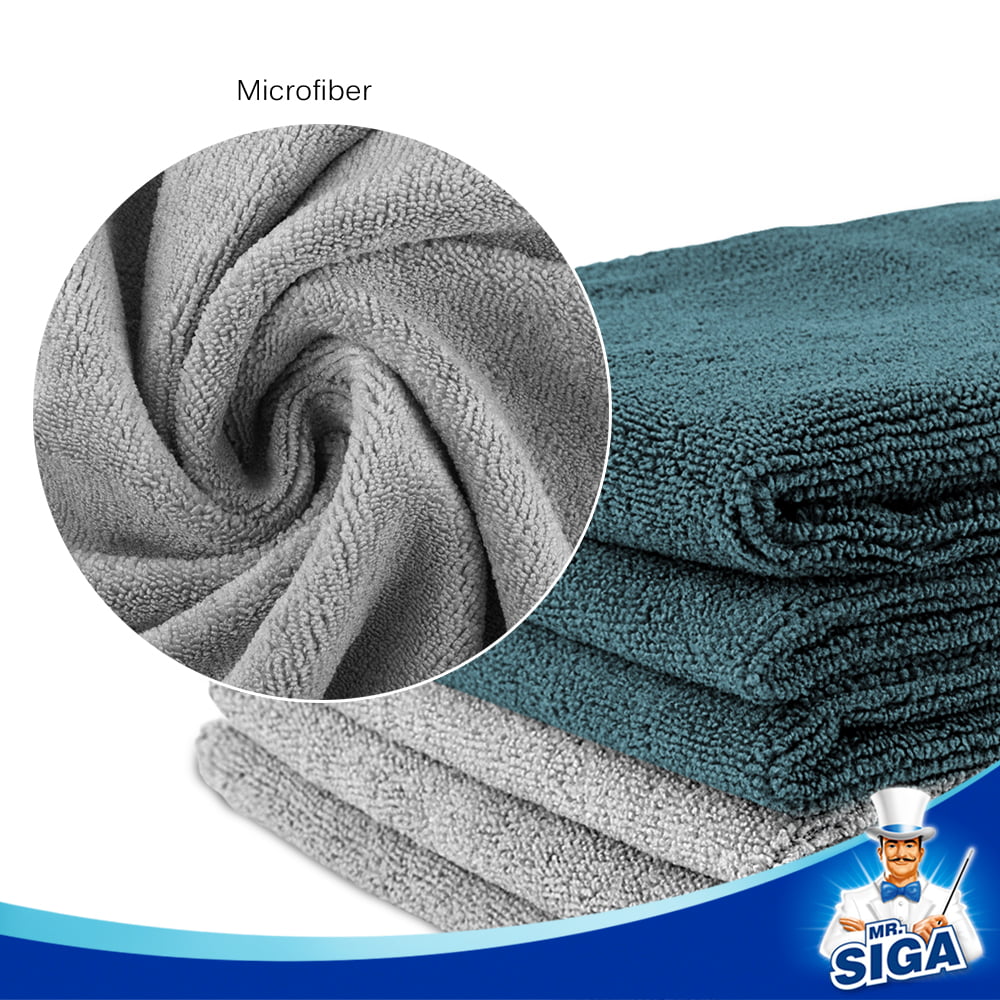 MR.Siga Microfiber Cleaning Cloth, Pack of 6, Size: 13.8" x 15.7"