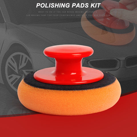 Hands DIY Car Polishing Pads Kit Waxing Buffing Cleaning Sponge Foam Polisher Hand Tools for Car Sanding, Polishing, Waxing, Sealing Glaze