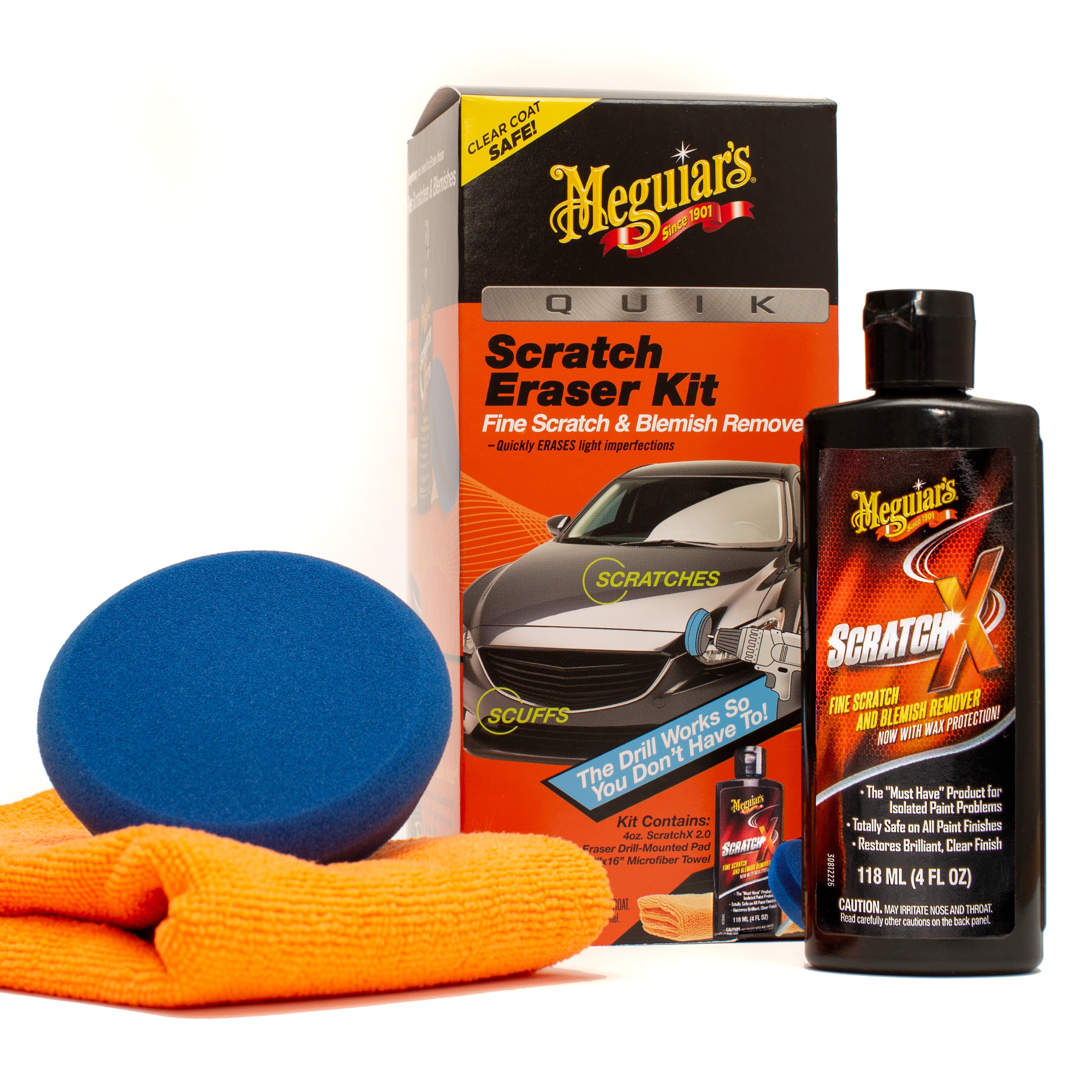 Meguiar’s Quik Scratch Eraser Kit – Car Scratch Remover, 1 Pack