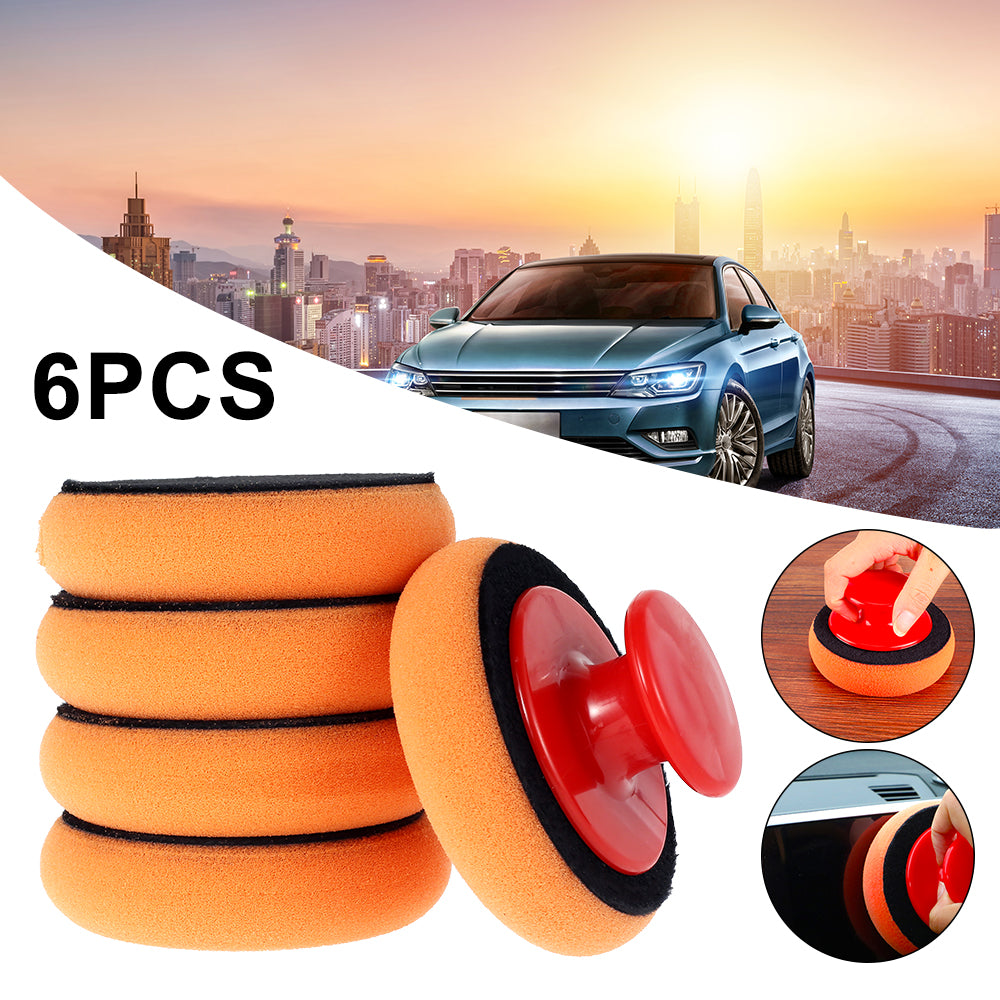 Hands DIY Car Polishing Pads Kit Waxing Buffing Cleaning Sponge Foam Polisher Hand Tools for Car Sanding, Polishing, Waxing, Sealing Glaze