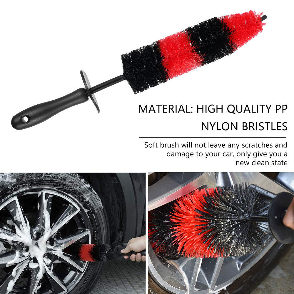 Fyeme 11Pcs Car Detailing Brush Kit, Dust Clean Brush, Auto Motorcycle Interior Exterior Care Wheel Gap Cleaning Tool Set