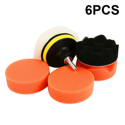 Willstar 6/25Pcs/set 3 Inch Car Polisher Sponge Polishing Buff Pads Set Kit with M10 Drill Adapter Car Polisher Cleaning Kit