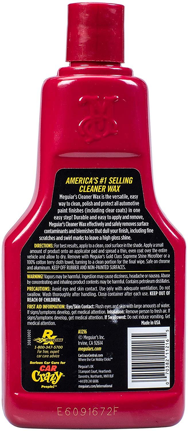 Meguiars A1216 Cleaner Wax, 16 Fluid Ounces