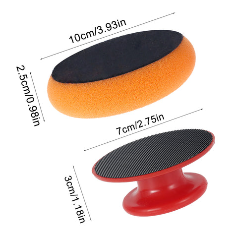 Hands DIY Car Polishing Pads Kit Waxing Buffing Cleaning Sponge Foam Polisher Hand Tools for Car Sanding, Polishing, Waxing, Sealing Glaze