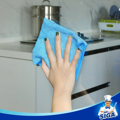 MR.Siga Microfiber Cleaning Cloth, All-Purpose Kitchen Cleaning Towels, Pack of 50, Size 11.8"x 11.8"