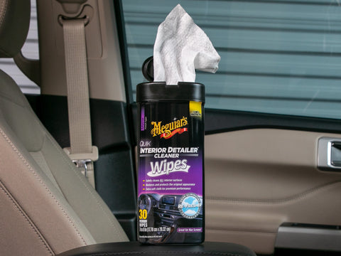 Meguiar's Quik Interior Detailer Cleaner Wipes, G13600, 30 Wipes