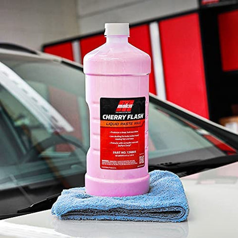 Malco Cherry Flash Automotive Liquid Paste Wax – Protect & Shine Your Vehicle,Lasting Gloss & Protection For Cars, Trucks, Boats and Motorcycles / 32 Oz. (124832)