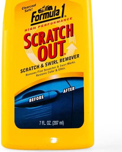 Formula 1 Scratch Out Car Wax Polish Liquid (7 oz) - Car Scratch Remover for All Auto Paint Finishes - Polishing Compound for Moderate Scratches, Bird Droppings, Tree Sap & Swirl Remover