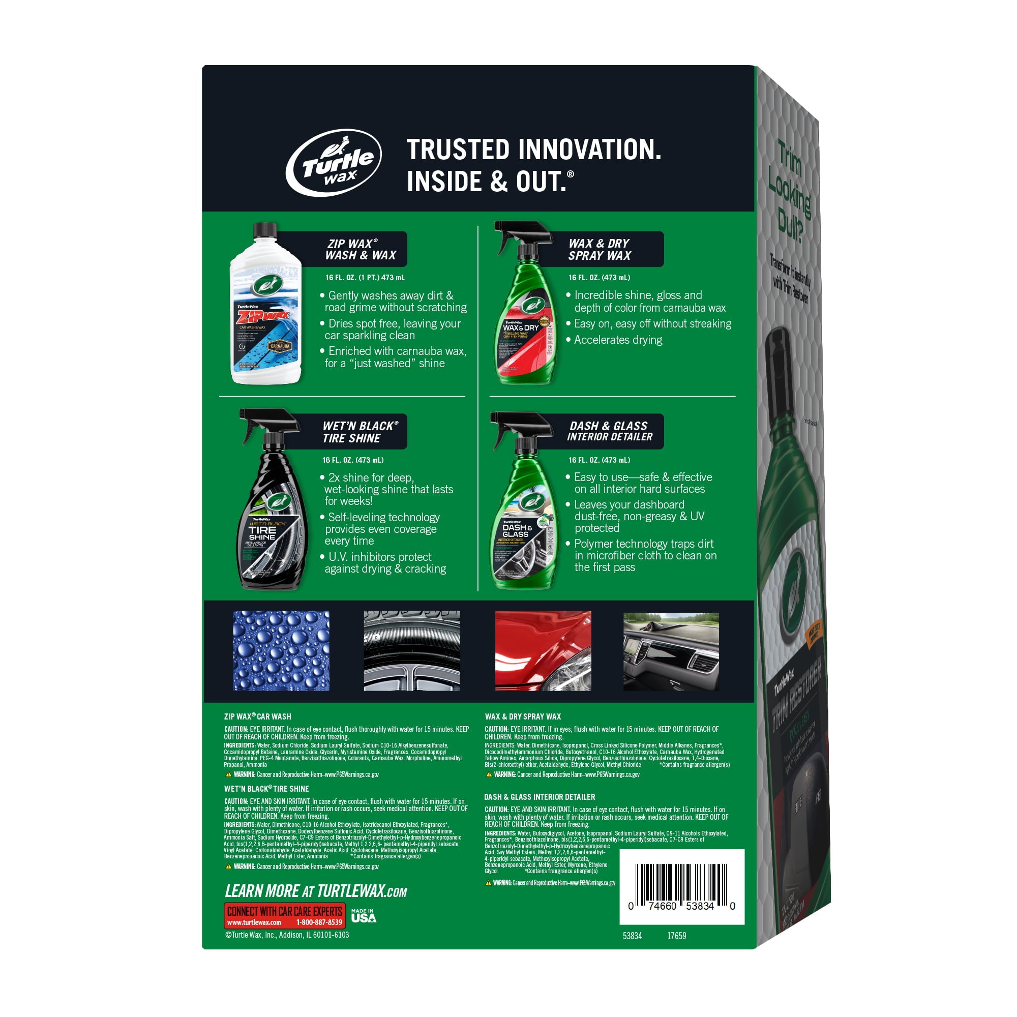 Turtle Wax Complete Car Care 4 Piece Kit, 53834