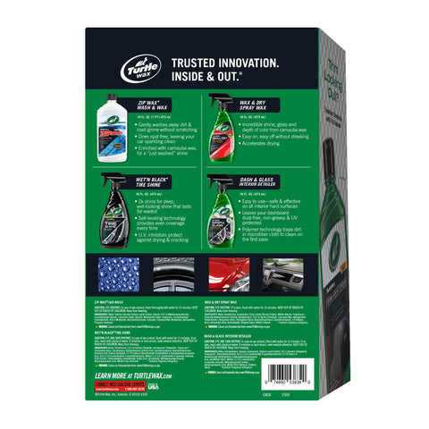 Turtle Wax Complete Car Care 4 Piece Kit, 53834