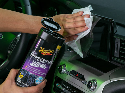 Meguiar's Quik Interior Detailer Cleaner Wipes, G13600, 30 Wipes