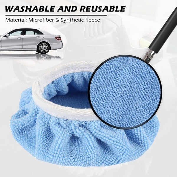 Willstar 8pcs 5-6" Microfiber Plush Car Polishing Polisher Waxing Bonnet Buffing Pad Cover