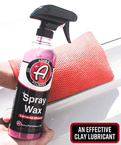 Adam's Spray Wax - Carnauba Infused Quick Detailer Spray Polish, High Gloss & A Streak Free Finish (16 oz)