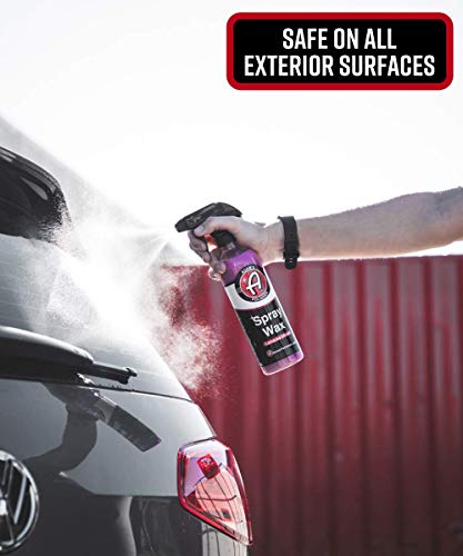 Adam's Spray Wax - Carnauba Infused Quick Detailer Spray Polish, High Gloss & A Streak Free Finish (16 oz)