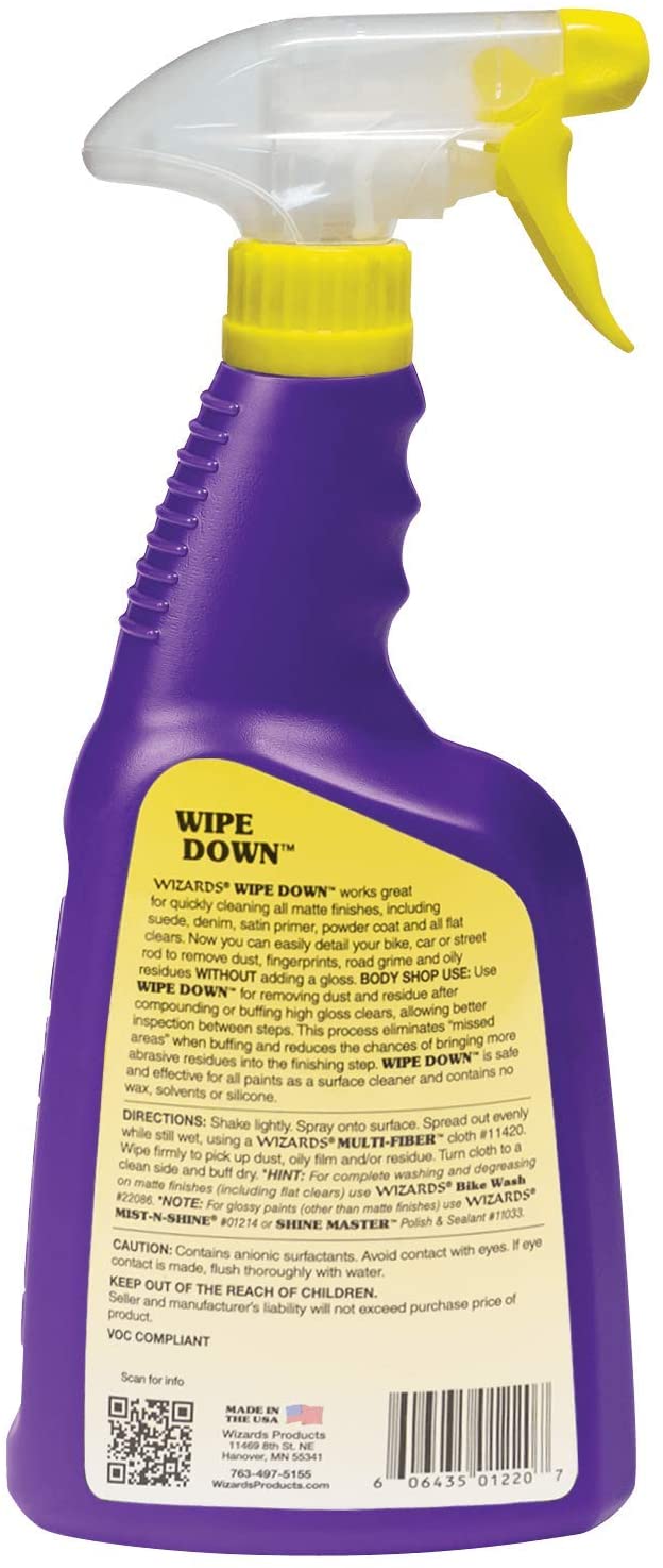 Wizards 01220 Wipe Down Matte Paint Detailer - 22oz.