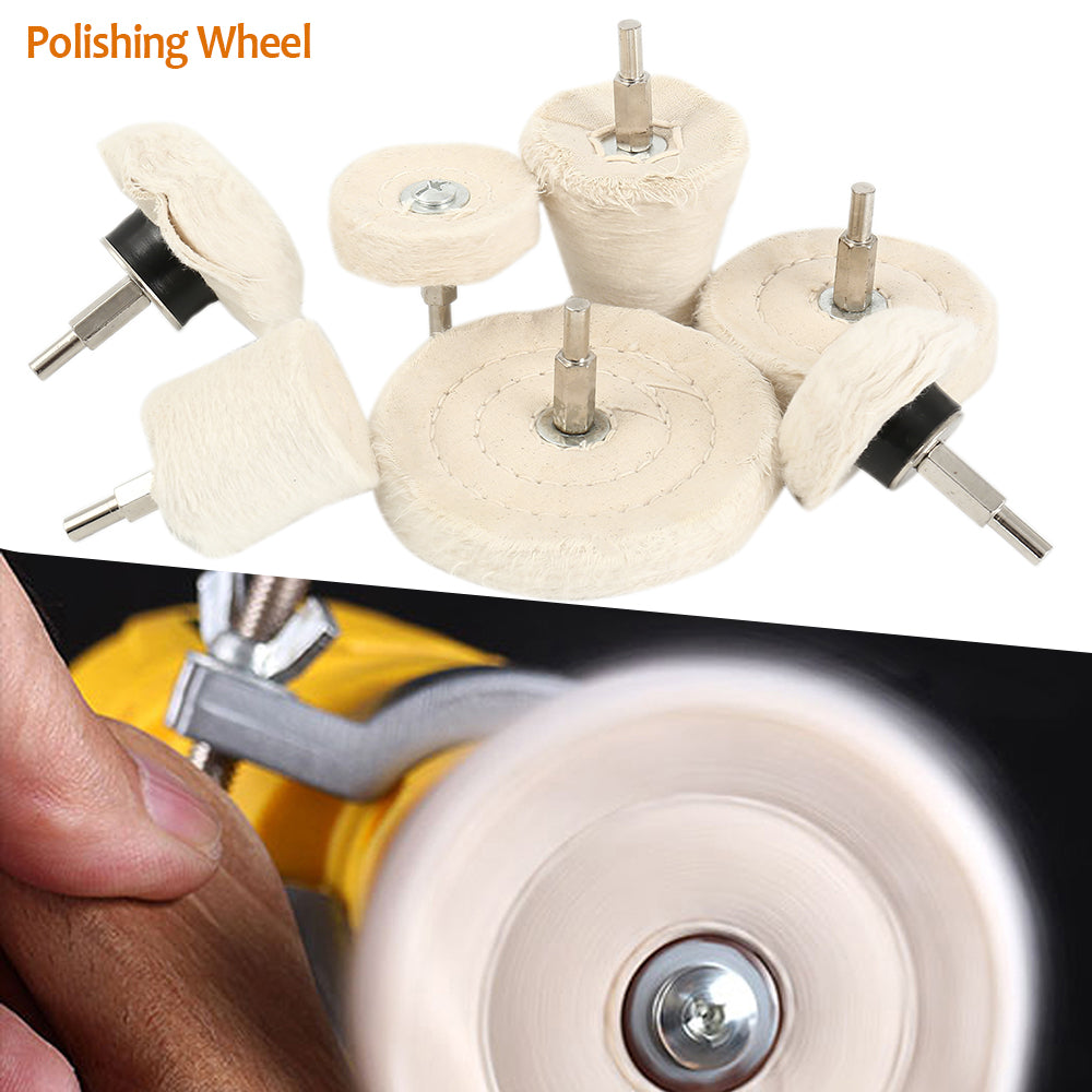 Everso 7X Polishing Wheel Buffing Pads Mop Car Stainless Aluminum Polisher Drill Kit