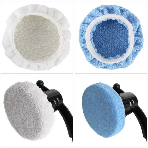 Willstar 8pcs 5-6" Microfiber Plush Car Polishing Polisher Waxing Bonnet Buffing Pad Cover