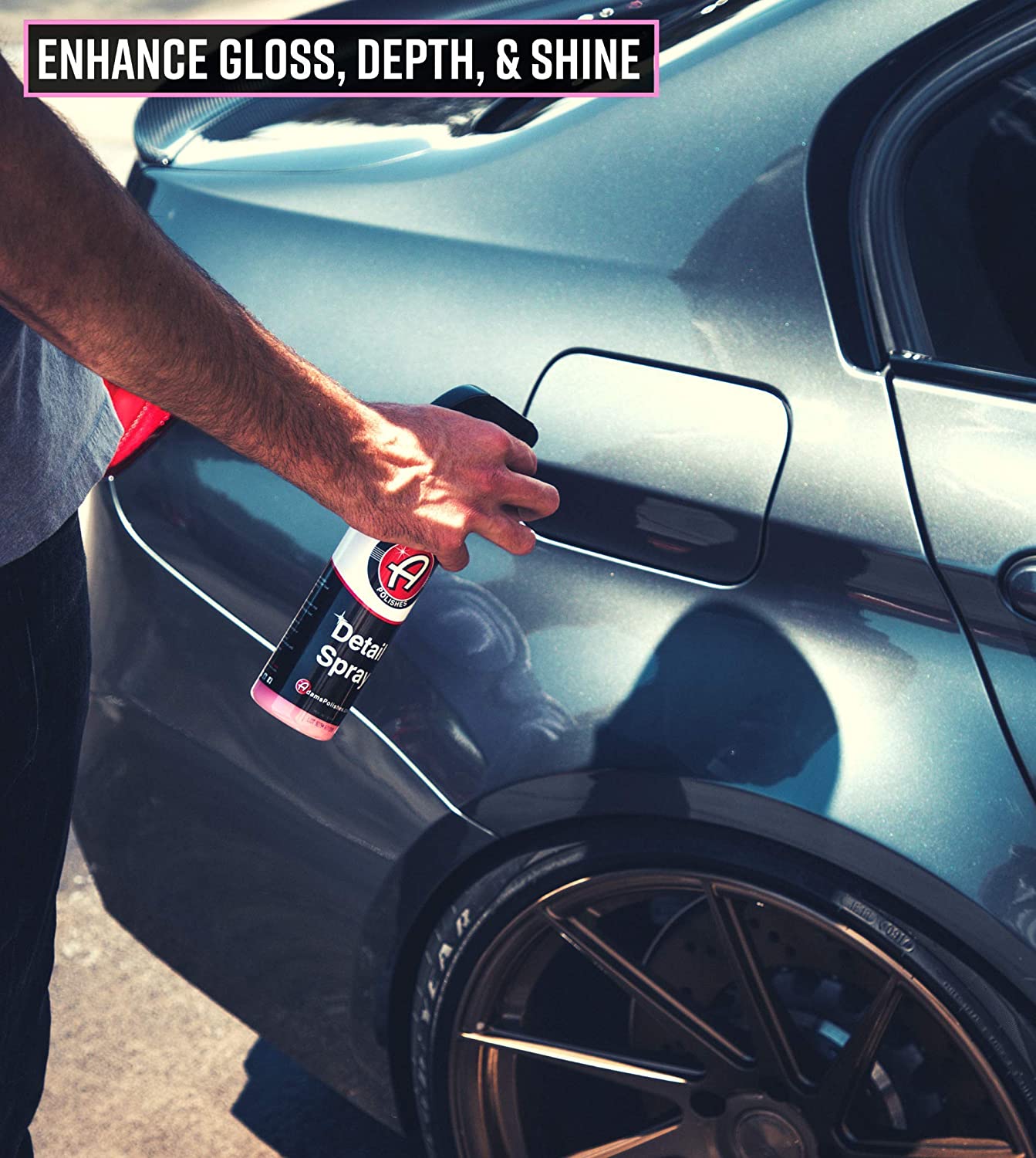 Adam's Detail Spray - Quick Waterless Detailer Spray for Car Detailing | Polisher Clay Bar & Car Wax Boosting Tech