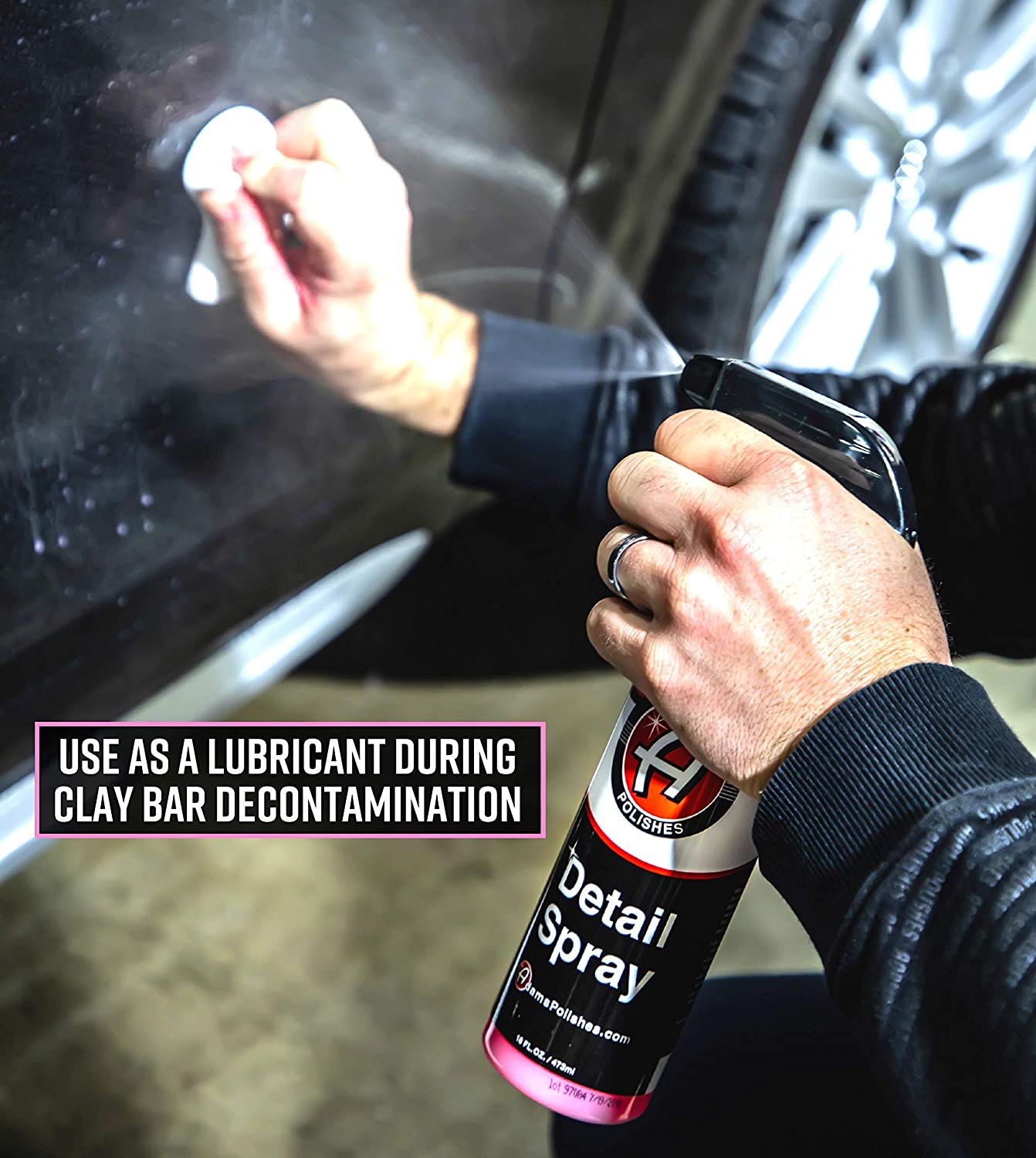 Adam's Detail Spray - Quick Waterless Detailer Spray for Car Detailing | Polisher Clay Bar & Car Wax Boosting Tech