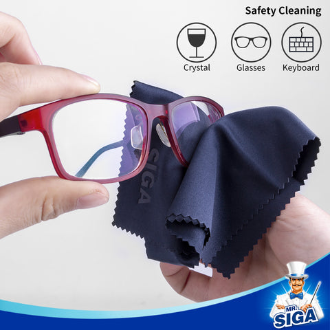 MR.Siga Premium Microfiber Cleaning Cloths for Glasses