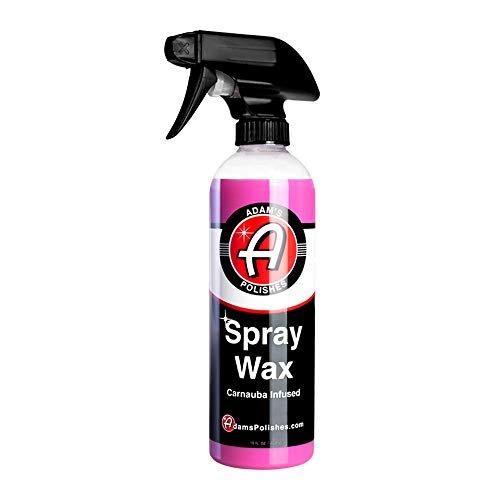 Adam's Spray Wax - Carnauba Infused Quick Detailer Spray Polish, High Gloss & A Streak Free Finish (16 oz)