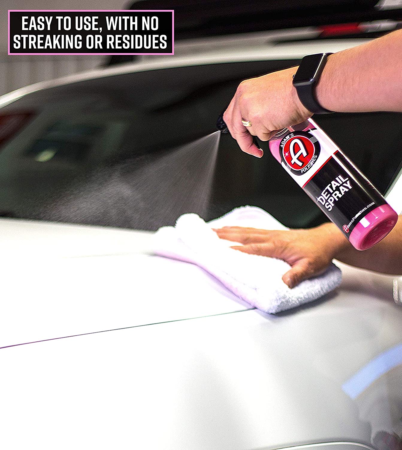 Adam's Detail Spray - Quick Waterless Detailer Spray for Car Detailing | Polisher Clay Bar & Car Wax Boosting Tech