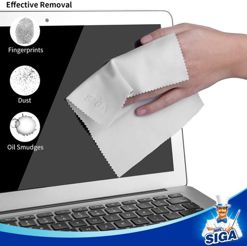 MR.Siga Premium Microfiber Cleaning Cloths for Glasses