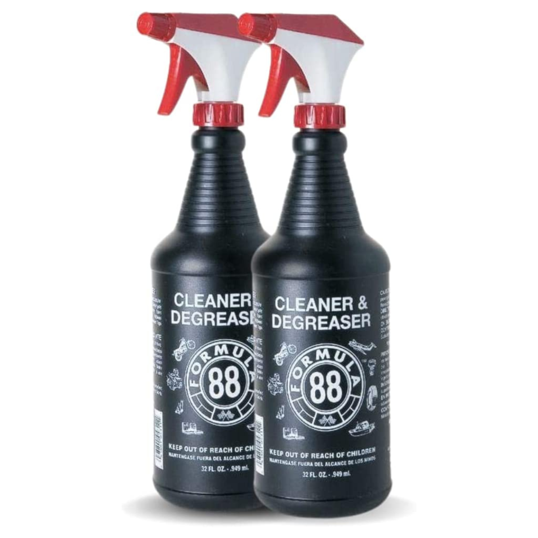 Formula 88 Cleaner & Degreaser | Multi Surface Car & Marine Cleaner for Interior, Exterior | Removes Grease & Grime Residue on Metal, Plastic, Cloth, Vinyl, Carpet (2-pack 32oz Spray)