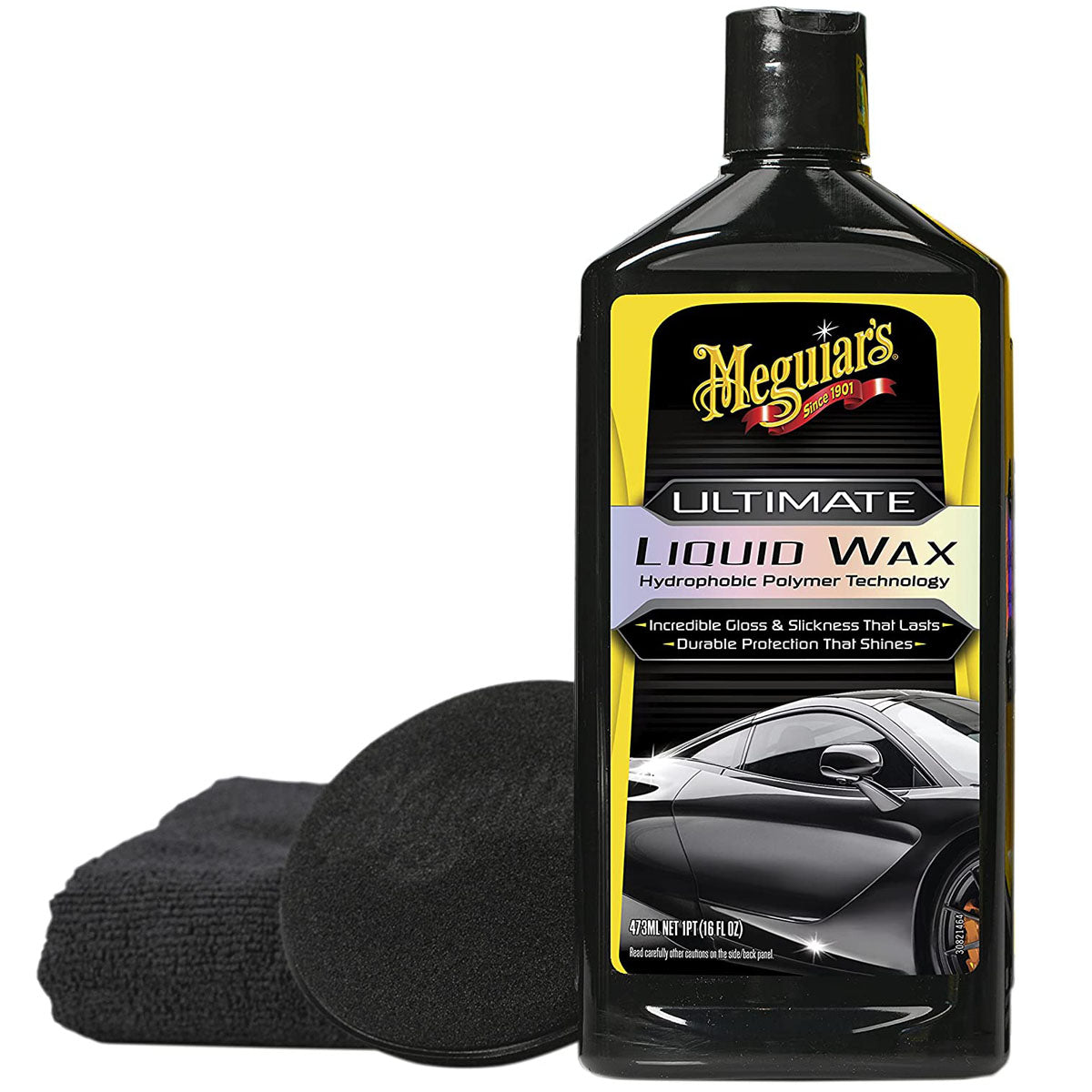 Meguiar's Ultimate Liquid Wax, Durable Protection that Shines, Towel and Pad Included - 16 Oz Bottle