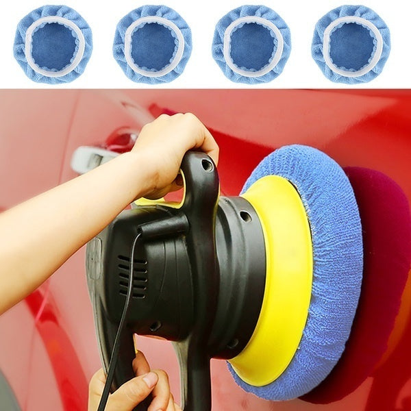 Willstar 8pcs 5-6" Microfiber Plush Car Polishing Polisher Waxing Bonnet Buffing Pad Cover