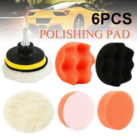 Willstar 6/25Pcs/set 3 Inch Car Polisher Sponge Polishing Buff Pads Set Kit with M10 Drill Adapter Car Polisher Cleaning Kit