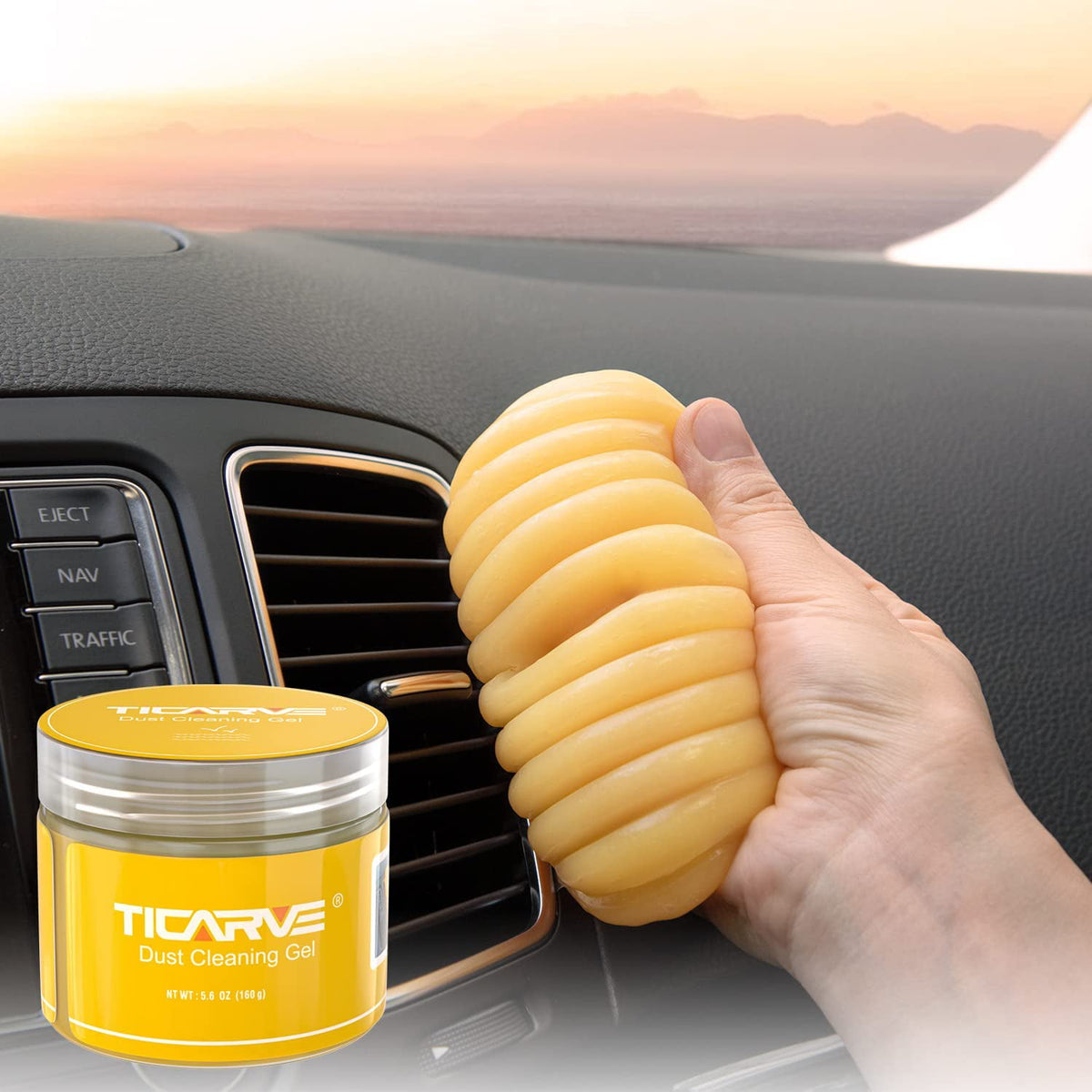 Car Cleaning Gel Car Detailing Putty Car Cleaning Putty Gel Auto Detailing Tools Car Interior Cleaner Car Cleaning Kits Cleaning Slime Keyboard Cleaner Yellow