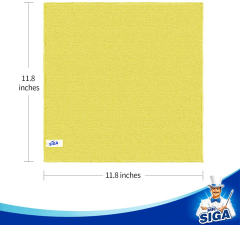 MR.Siga Microfiber Cleaning Cloth, All-Purpose Kitchen Cleaning Towels, Pack of 50, Size 11.8"x 11.8"