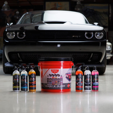 Jay Leno's Garage Wash & Gloss 8-Piece Detailing Bucket Kit - Wash, Clean & Protect