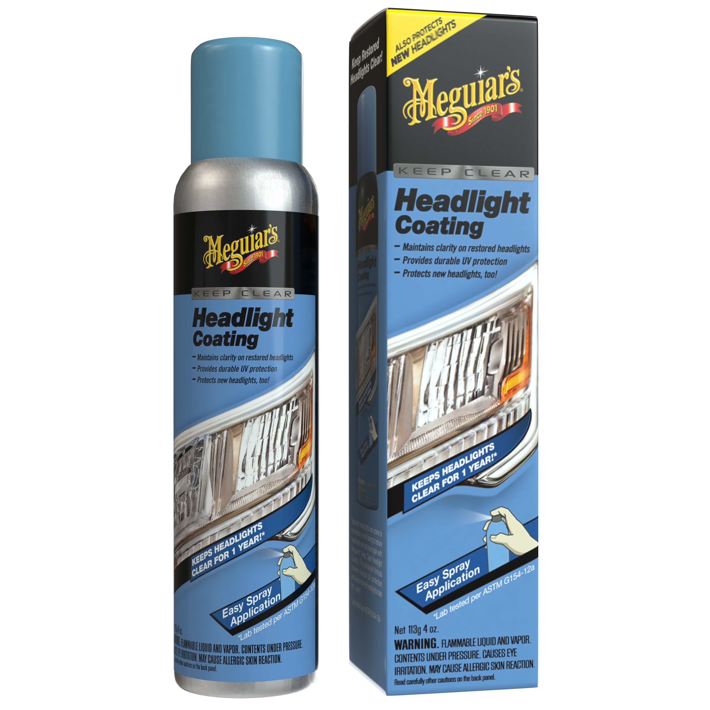 Meguiar's Keep Clear Headlight Coating - Maintain The Clarity Of Your Headlights, G17804, 4 Oz