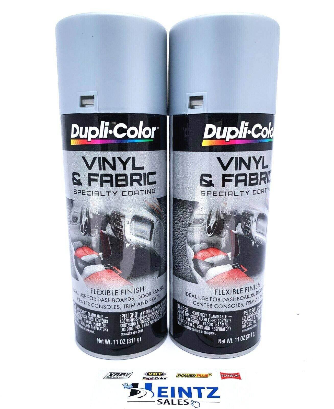 Duplicolor HVP103 Vinyl & Fabric Spray Paint Silver - 11 oz